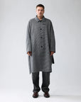 New Amsterdam Long Wool Jacket (grey check)