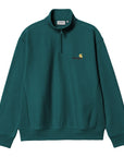 Carhartt WIP Half Zip American Script Sweat (Malachite)