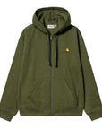 Carhartt WIP Hooded American Script Sweat (tarragon)