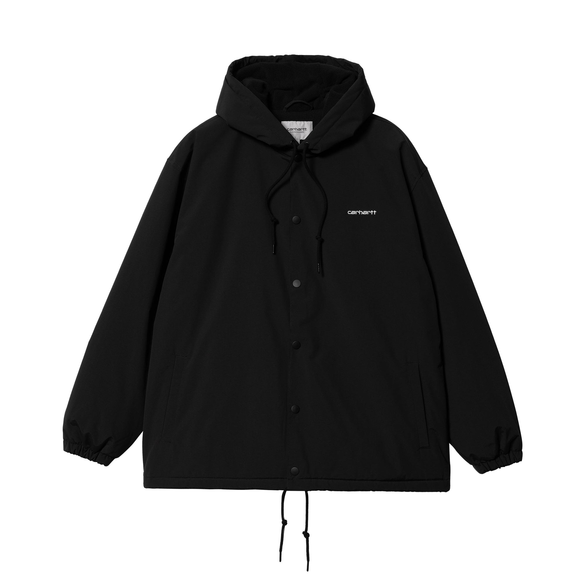 Carhartt WIP Hooded Coach Jacket (black/white) - Blue Mountain Store