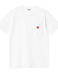 Carhartt WIP S/S Pocket Heart T-Shirt (white/red)