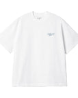 Carhartt WIP S/S Signature Script T-Shirt (White / Dusty Ice)