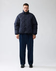 New Amsterdam Detachable Sleeves Quilted Jacket (navy)