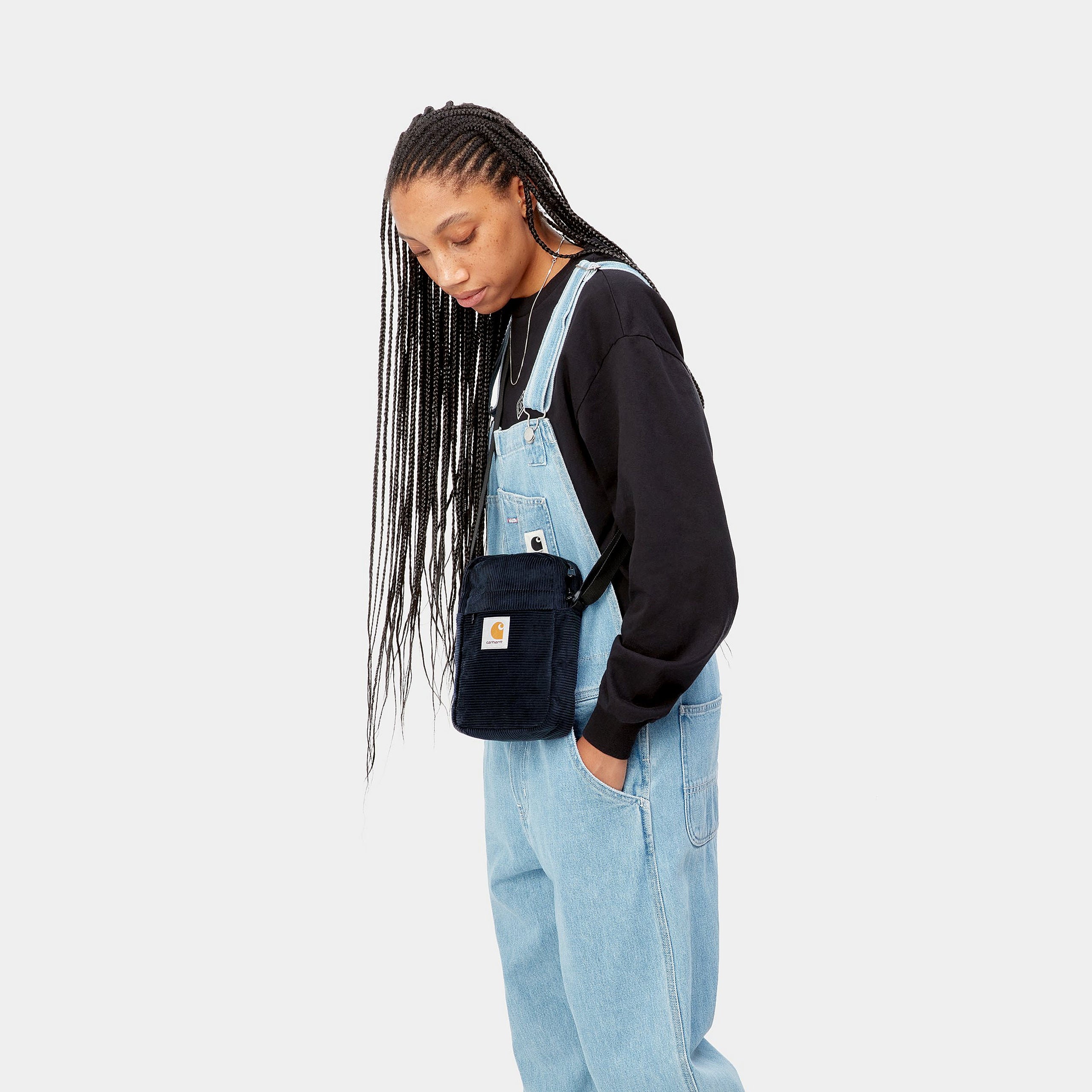 Carhartt WIP Flint Shoulder Pouch Bag dark navy