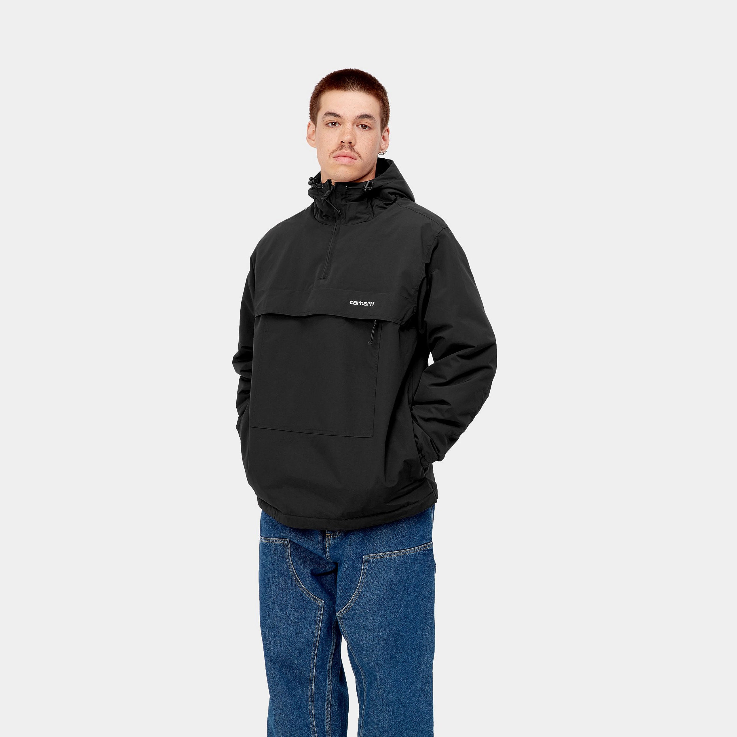 Carhartt WIP Windbreaker Pullover Winter black Blue Mountain Store