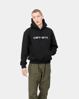 Carhartt WIP Hooded Carhartt Sweat (black/white) - Blue Mountain Store